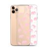 Seamless Elephant Silhouette iPhone Clear Case