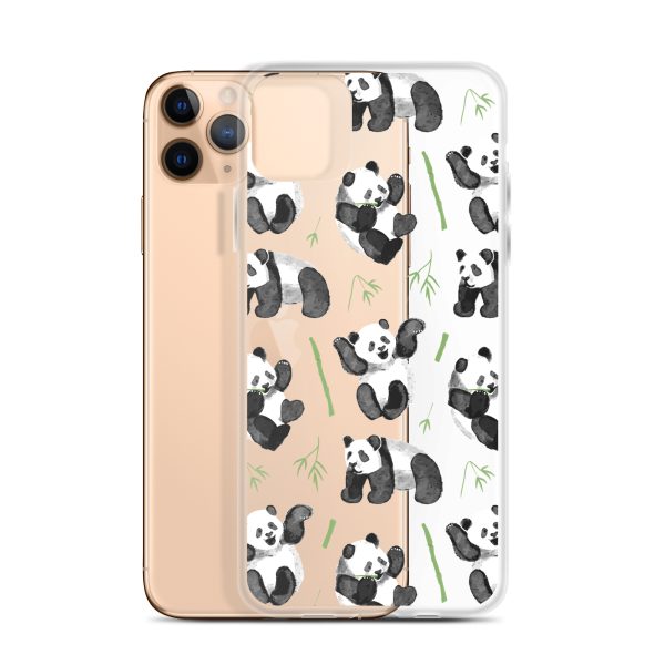 Watercolor Panda Bear iPhone Clear Case