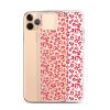 Leopard Heart Print iPhone Clear Case