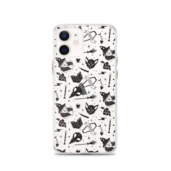 Black and White Halloween iPhone Clear Case