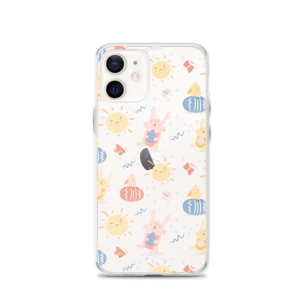 Easter Egg and Bunnies iPhone Clear Case