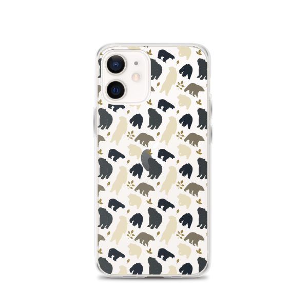 Forest Bear Silhouette iPhone Clear Case