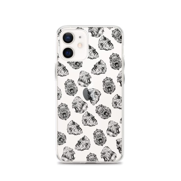 Illustrated Gorilla Seamless iPhone Clear Case