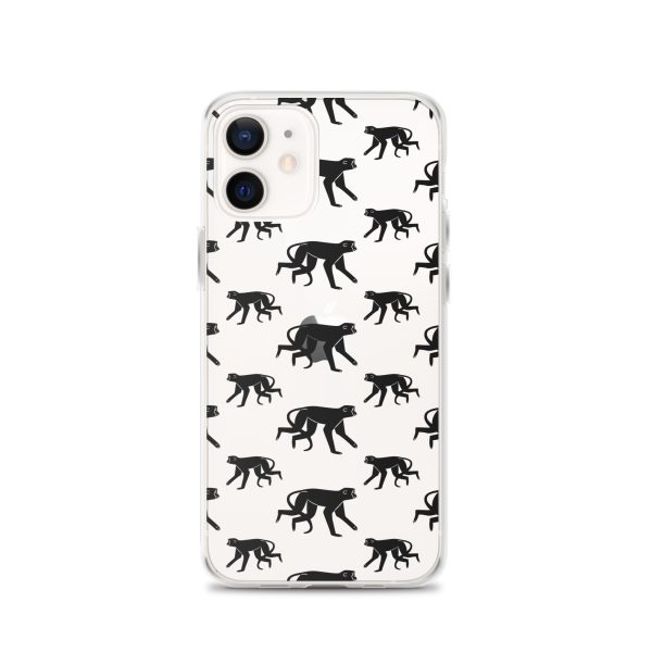 Monkey Silhouette iPhone Clear Case
