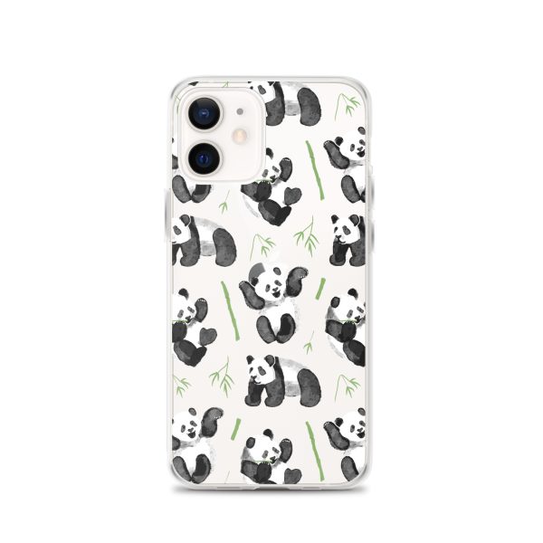 Watercolor Panda Bear iPhone Clear Case