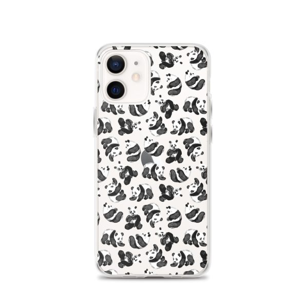 Watercolor Panda Bears iPhone Clear Case