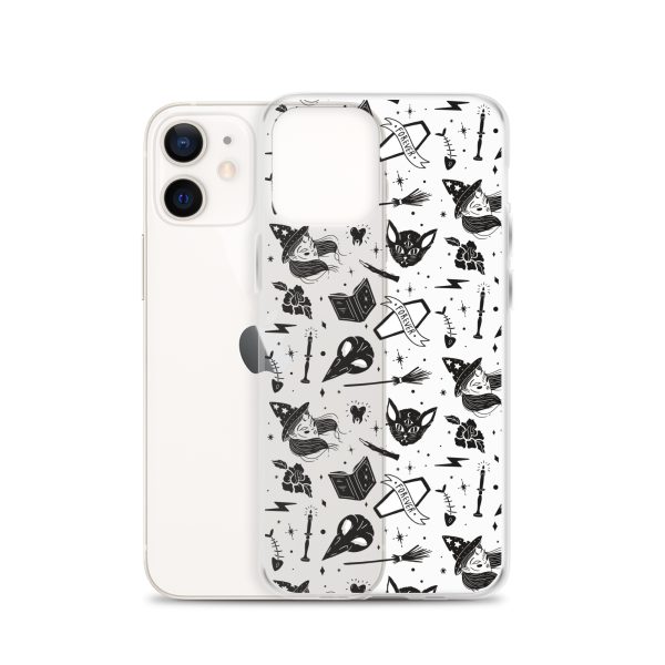 Black and White Halloween iPhone Clear Case