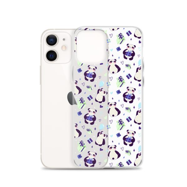 Cute Panda Presents iPhone Clear Case