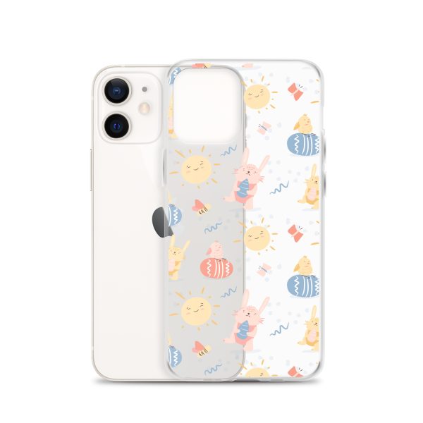 Easter Egg and Bunnies iPhone Clear Case