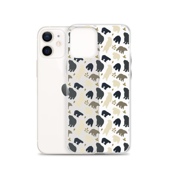 Forest Bear Silhouette iPhone Clear Case