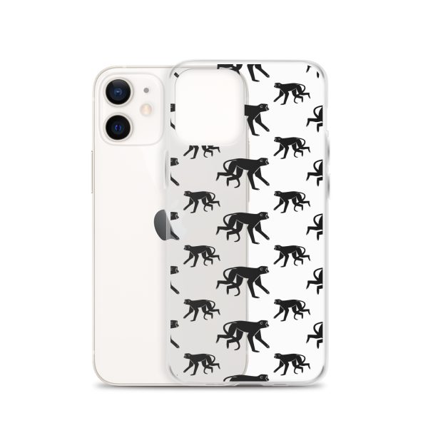 Monkey Silhouette iPhone Clear Case