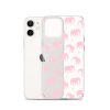 Seamless Elephant Silhouette iPhone Clear Case