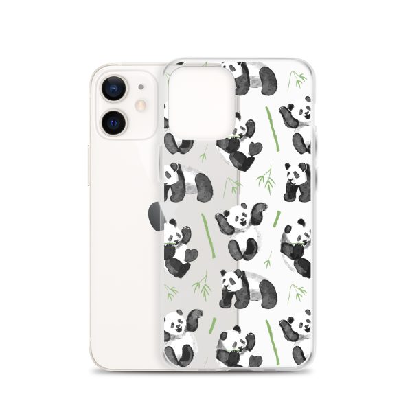 Watercolor Panda Bear iPhone Clear Case
