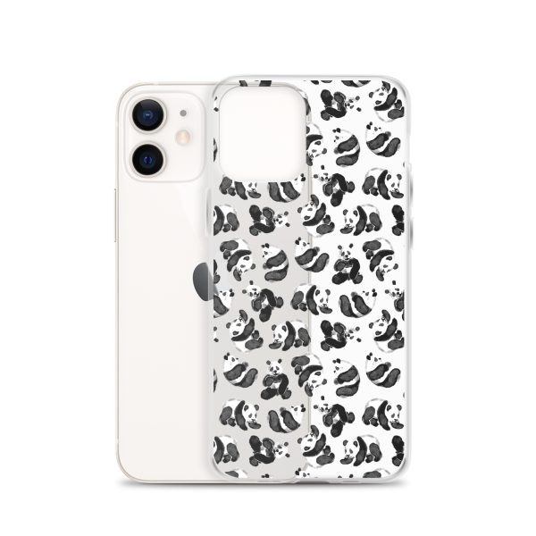 Watercolor Panda Bears iPhone Clear Case