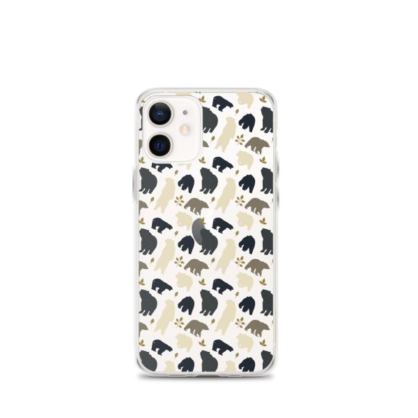 Forest Bear Silhouette iPhone Clear Case