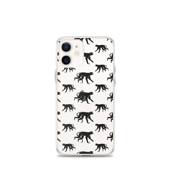 Monkey Silhouette iPhone Clear Case