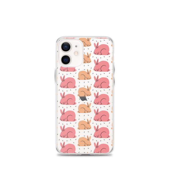 Pink Bunnies iPhone Clear Case