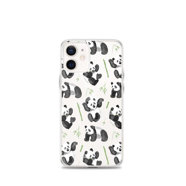 Watercolor Panda Bear iPhone Clear Case