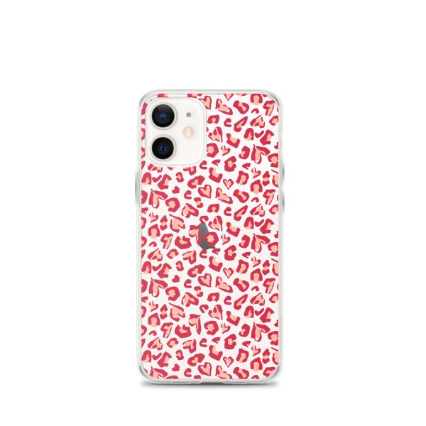 Leopard Heart Print iPhone Clear Case