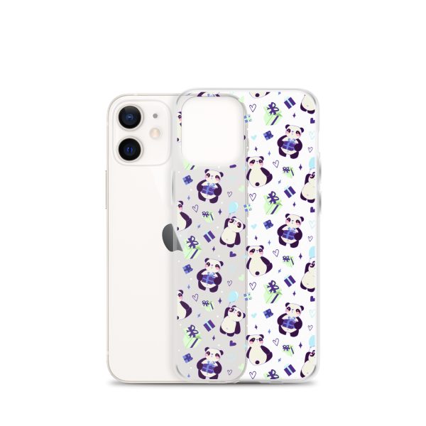 Cute Panda Presents iPhone Clear Case