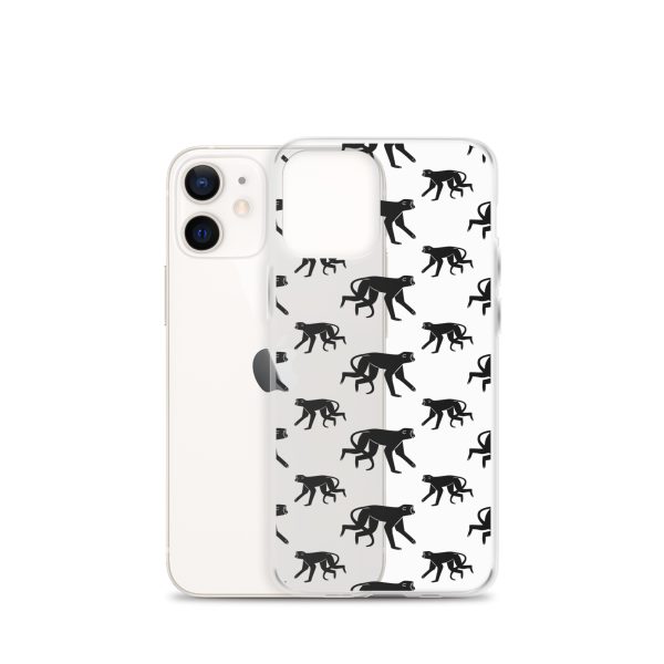 Monkey Silhouette iPhone Clear Case