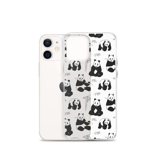 Panda Bears Bamboo iPhone Clear Case