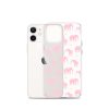 Seamless Elephant Silhouette iPhone Clear Case