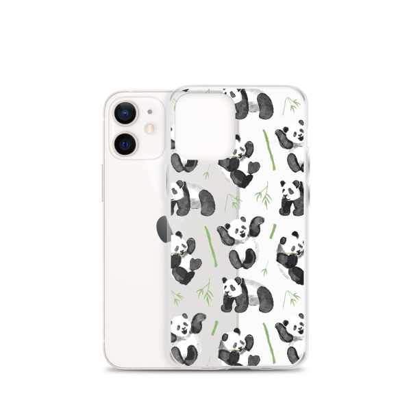 Watercolor Panda Bear iPhone Clear Case