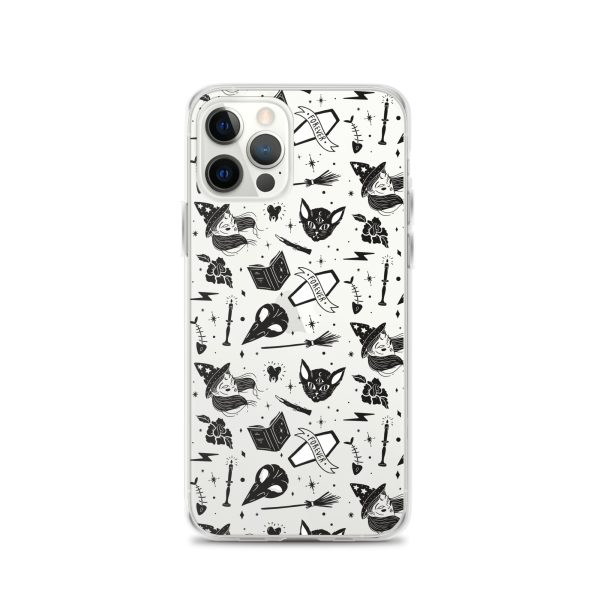 Black and White Halloween iPhone Clear Case