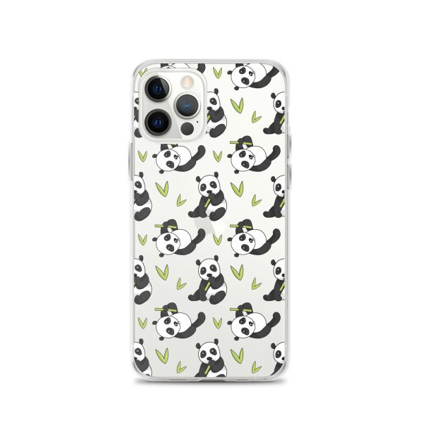 Cute Panda Bear iPhone Clear Case