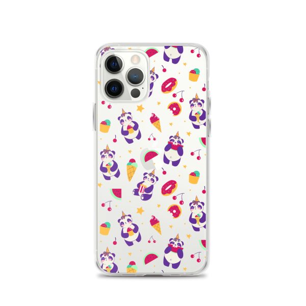 Cute Panda Sweets iPhone Clear Case