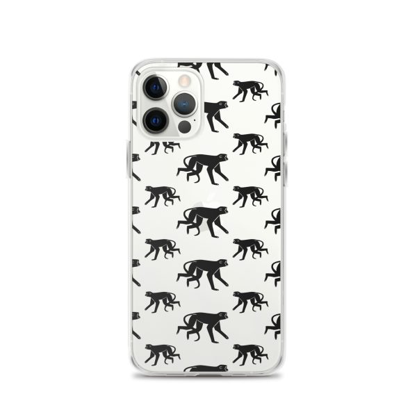 Monkey Silhouette iPhone Clear Case