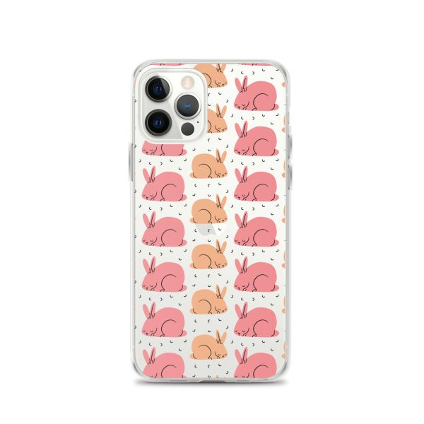 Pink Bunnies iPhone Clear Case