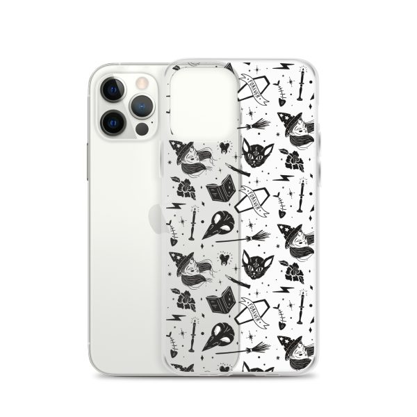 Black and White Halloween iPhone Clear Case