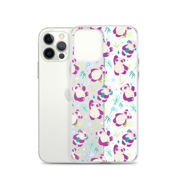 Cute Panda Bamboo iPhone Clear Case