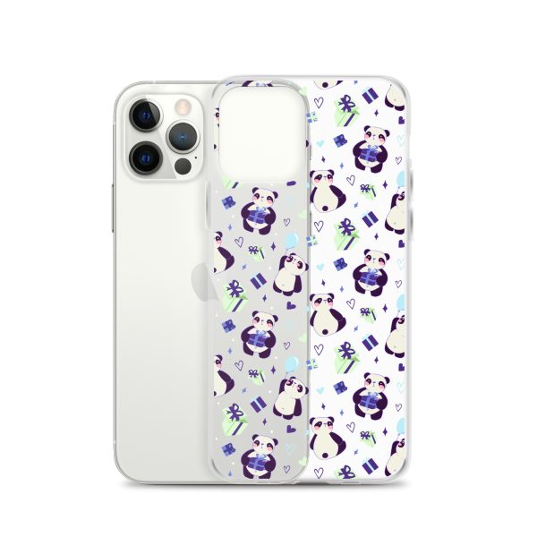 Cute Panda Presents iPhone Clear Case