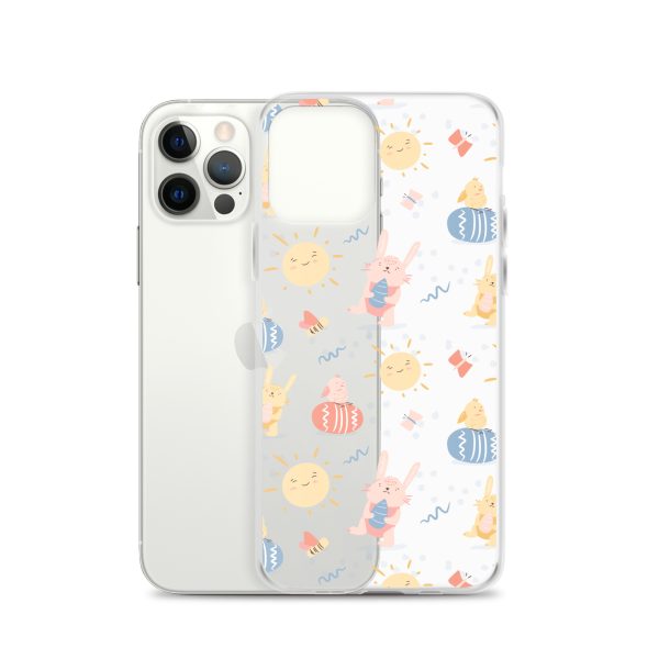 Easter Egg and Bunnies iPhone Clear Case