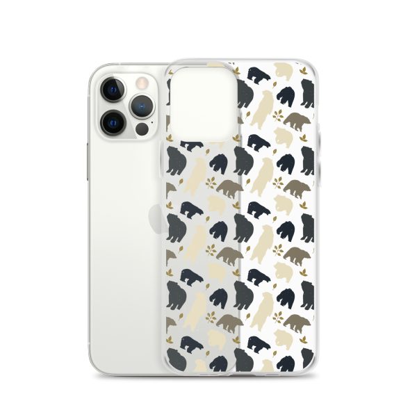 Forest Bear Silhouette iPhone Clear Case