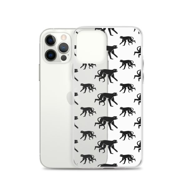 Monkey Silhouette iPhone Clear Case
