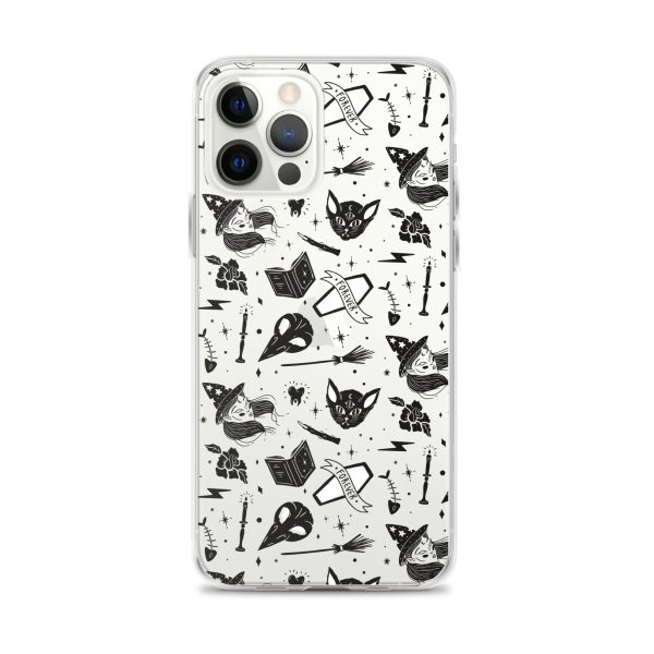 Black and White Halloween iPhone Clear Case