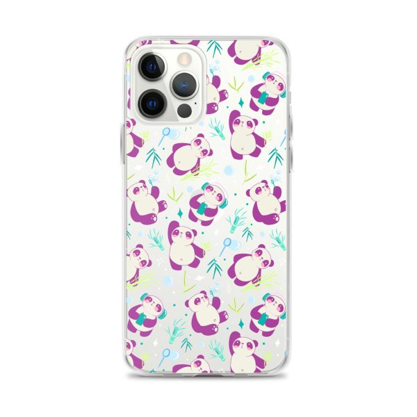 Cute Panda Bamboo iPhone Clear Case