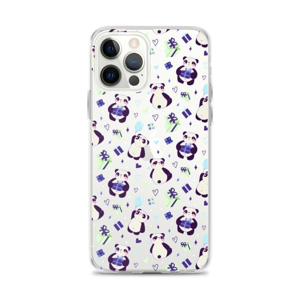 Cute Panda Presents iPhone Clear Case