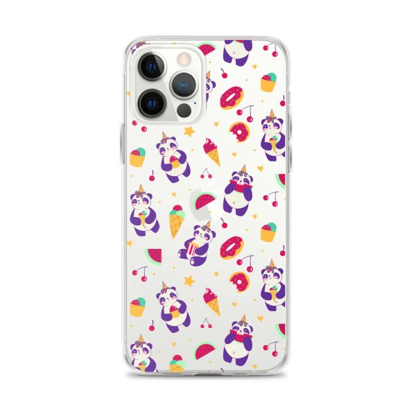 Cute Panda Sweets iPhone Clear Case
