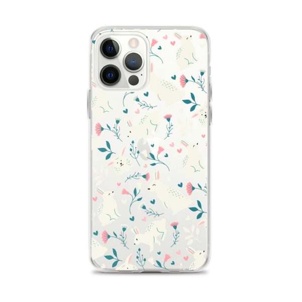 Easter Cute Rabbits iPhone Clear Case