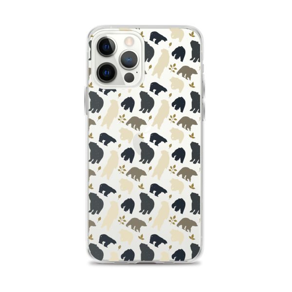 Forest Bear Silhouette iPhone Clear Case