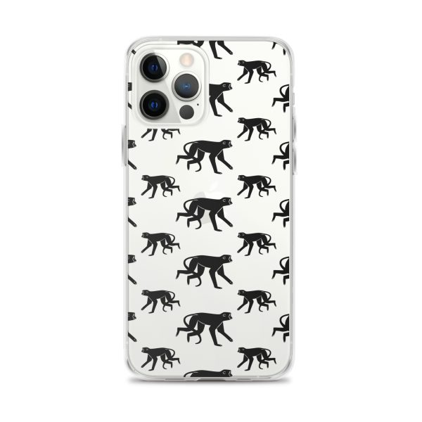 Monkey Silhouette iPhone Clear Case