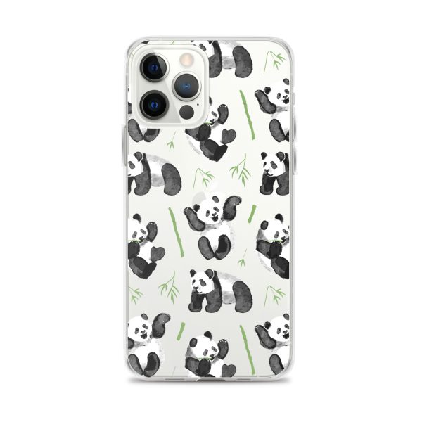 Watercolor Panda Bear iPhone Clear Case