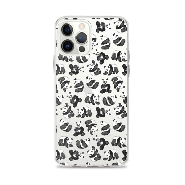Watercolor Panda Bears iPhone Clear Case