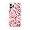 Leopard Heart Print iPhone Clear Case