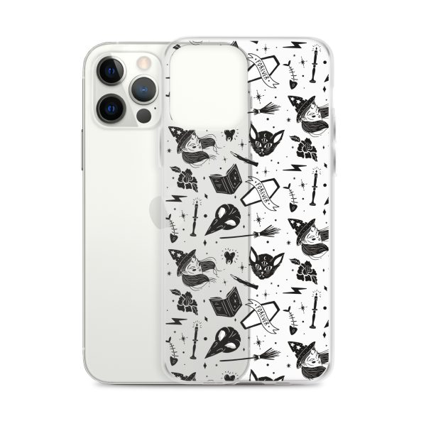 Black and White Halloween iPhone Clear Case